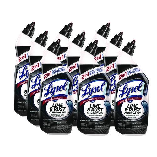 Image of LYSOL® Brand 19200-98013 Disinfectant Toilet Bowl Cleaner w/Lime/Rust Remover, Atlantic Fresh, 24 oz, 9/Carton