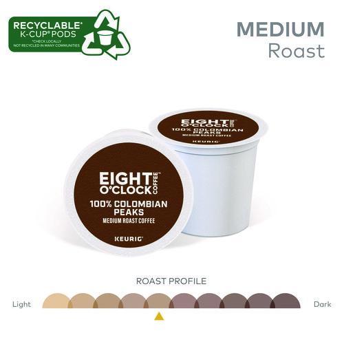 Image of Eight O'Clock 5000359067 Colombian Peaks Coffee K-Cups