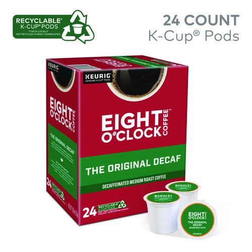 Image of Eight O'Clock 5000384811 Original Decaf Coffee K-Cups, 24/box