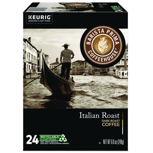 Image of Barista Prima Coffeehouse® 5000355673 Italian Roast K-Cups Coffee Pack, 24/box