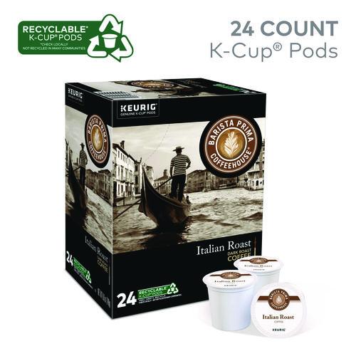 Image of Barista Prima Coffeehouse® 5000355673 Italian Roast K-Cups Coffee Pack, 24/box
