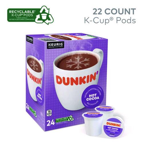 Image of Dunkin'® 5000363547 Milk Chocolate Hot Cocoa K-Cup Pods, 22/box