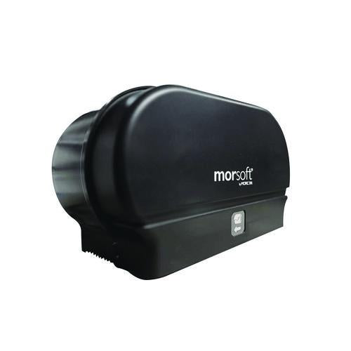 Image of Morcon Tissue MOR M1005-8 Morsoft Small Core Tissue Dispenser, 11.86 x 5.48 x 7.32, Black Translucent
