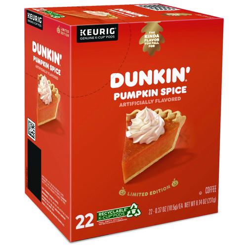 Image of Dunkin'® 5000364868 K-Cup Pods, Pumpkin Spice, 22/box