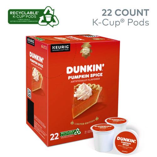 Image of Dunkin'® 5000364868 K-Cup Pods, Pumpkin Spice, 22/box