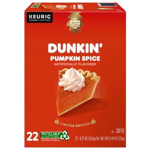 Image of Dunkin'® 5000364868 K-Cup Pods, Pumpkin Spice, 22/box