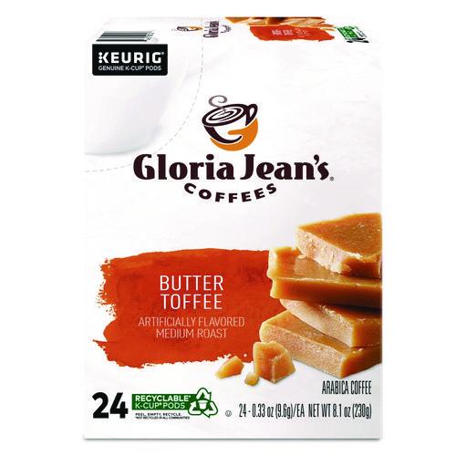 Image of Gloria Jean's® 5000330066 Butter Toffee Coffee K-Cups, 24/box