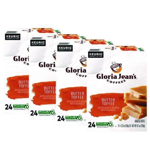 Image of Gloria Jean's® 5000330066 Butter Toffee Coffee K-Cups, 96/carton