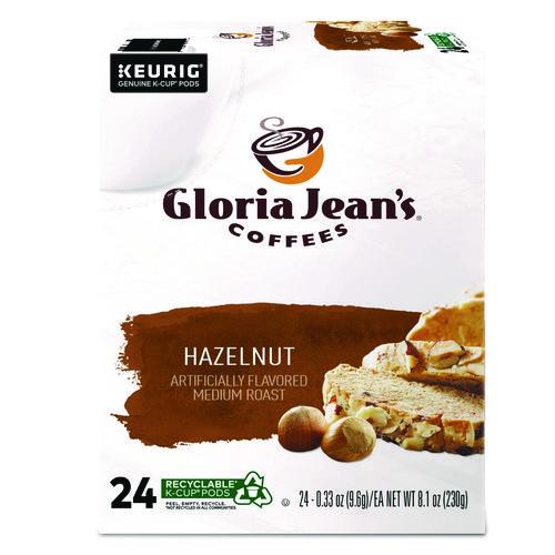 Image of Gloria Jean's® 5000330068 Hazelnut Coffee K-Cups, 24/box