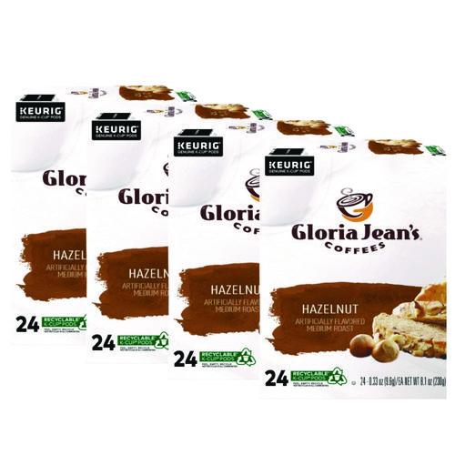 Image of Gloria Jean's® 5000330068 Hazelnut Coffee K-Cups, 96/carton