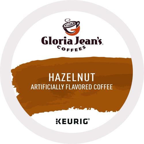 Image of Gloria Jean's® 5000330068 Hazelnut Coffee K-Cups, 96/carton