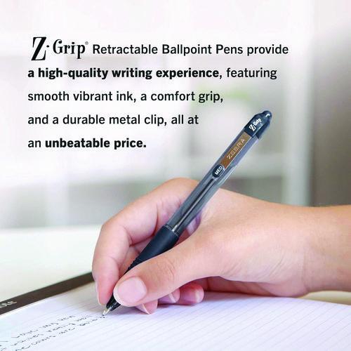 Image of Zebra® 22048 Z-Grip Ballpoint Pen, Retractable, Medium 1 Mm, Assorted Ink And Barrel Colors, 48/pack