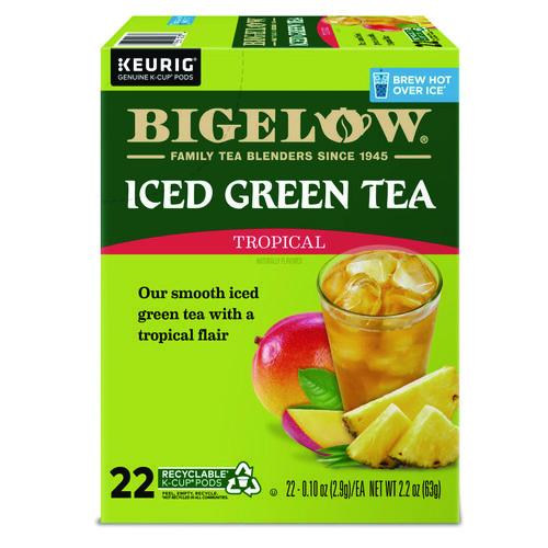 Image of Bigelow® 5000364656 Tropical Iced Green Tea, K-Cup, 0.10 oz, 22/Box