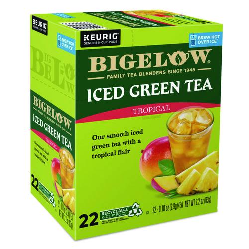 Image of Bigelow® 5000364656 Tropical Iced Green Tea, K-Cup, 0.10 oz, 22/Box