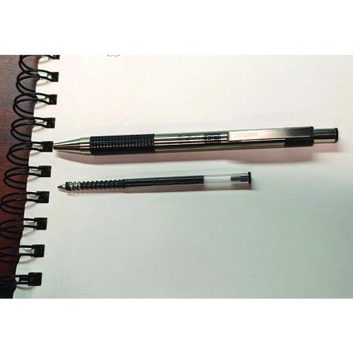 Image of Zebra® 85512 F-Refill For Zebra F-Series Ballpoint Pens, Fine Conical Tip, Black Ink, 2/pack