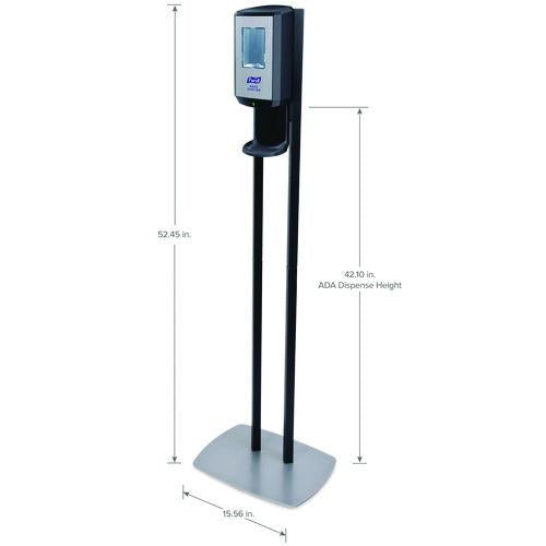 Image of PURELL® 7418-DS Cs8 Hand Sanitizer Floor Stand With Dispenser, 1,200 Ml, 13.5 X 5 X 28.5, Graphite