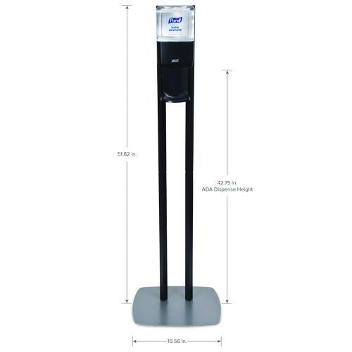Image of PURELL® 7216-DS Es6 Hand Sanitizer Floor Stand With Dispenser, 1,200 Ml, 13.5 X 5 X 28.5, Graphite/silver