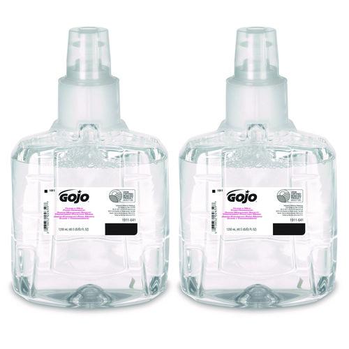 Image of GOJO® 1911-02 Clear and Mild Foam Handwash Refill, For LTX-12 Dispenser, Fragrance-Free, 1,200 mL, 2/Carton