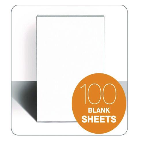Image of TOPS 74716 Second Nature Recycled Unruled Memo Pads, Unruled, (100) White 4 x 6 Sheets, 12/Pack