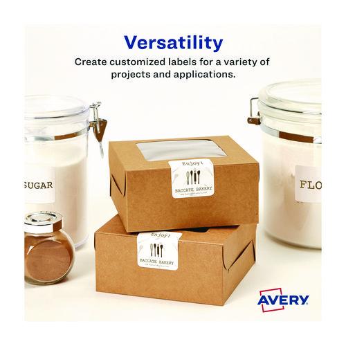 Image of Avery® 05196 Laser/Inkjet Media Labels, Inkjet/Laser Printers, 2.75" x 2.75", Matte White, 9 Labels/Sheet, 70 Sheets/Box