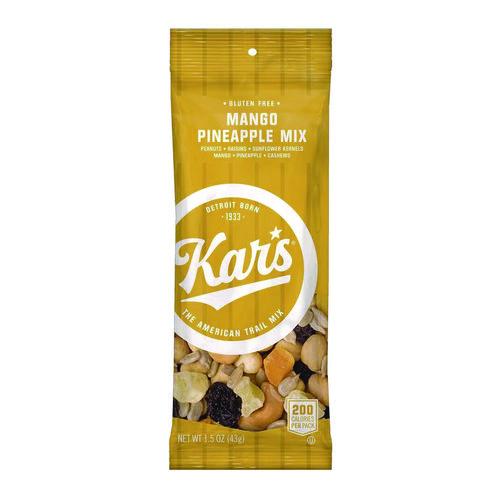 Image of Kar's KAR08363 Trail Mix Variety Pack, Mango Pineapple/Sweet 'N Spicy/Yogurt Apple Nut, 24 Packets/Box