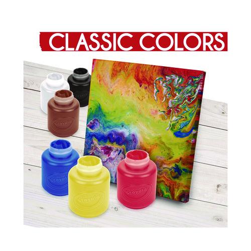 Image of Crayola® 20-1997 Acrylic Paint Set, Six Assorted Classic Colors, 2 oz Bottles, 6/Box