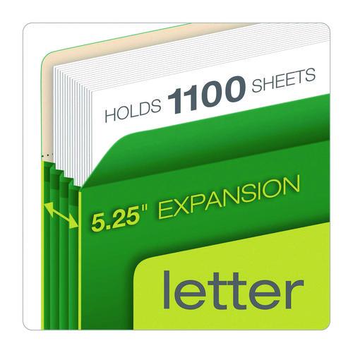 Image of Pendaflex® 1534G GRE-10 Reinforced File Pocket, 5.25" Expansion, Letter Size, Green