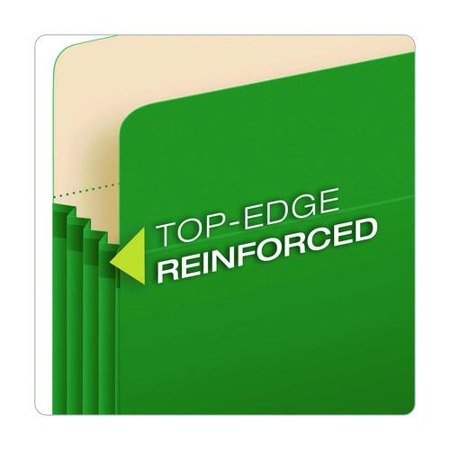 Image of Pendaflex® 1534G GRE-10 Reinforced File Pocket, 5.25" Expansion, Letter Size, Green