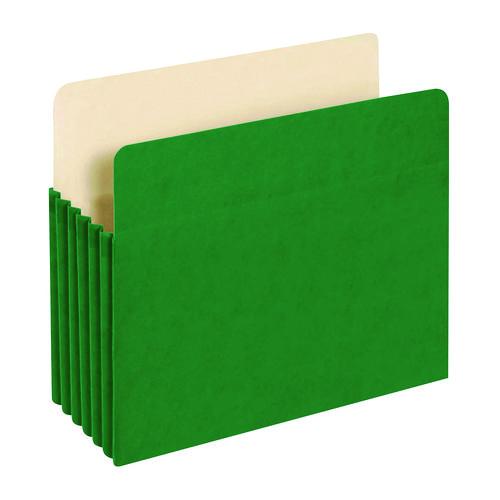 Image of Pendaflex® 1534G GRE-10 Reinforced File Pocket, 5.25" Expansion, Letter Size, Green