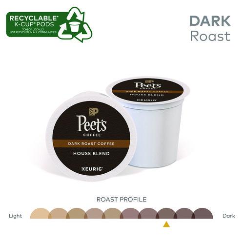 Image of Peet's Coffee & Tea® 5000379613 House Blend Coffee K-Cups, 22/box