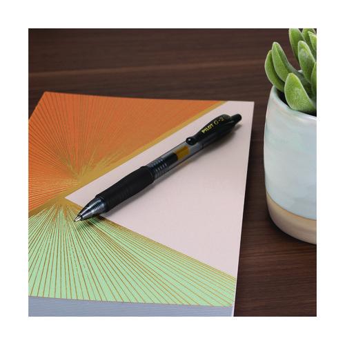 Image of Pilot® 31055 G2 Premium Gel Pen, Retractable, Extra-Fine 0.5 mm, Black Ink, Smoke/Black Barrel, 4/Pack
