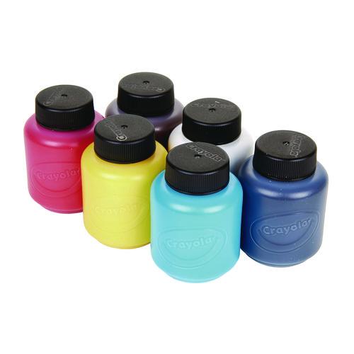 Image of Crayola® 20-1997 Acrylic Paint Set, Six Assorted Classic Colors, 2 oz Bottles, 6/Box