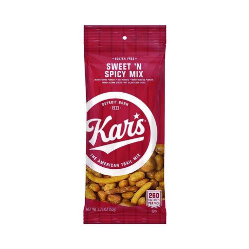 Image of Kar's KAR08363 Trail Mix Variety Pack, Mango Pineapple/Sweet 'N Spicy/Yogurt Apple Nut, 24 Packets/Box