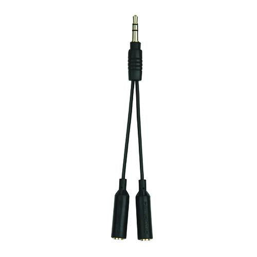 Image of Scosche® IUHPS TuneShare 3.5 mm to 3.5 mm Audio Splitter, Black