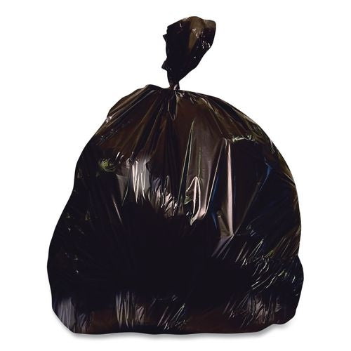 Image of Heritage H7658XK X04 Linear Low-Density Can Liners, 60 gal, 2.5 mil, 38" x 58", Black, Flat Pack, 50/Carton