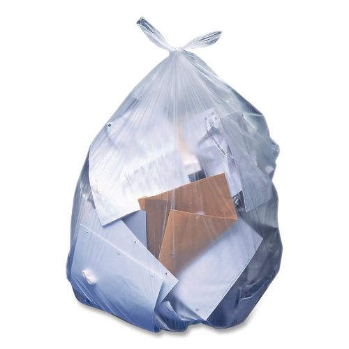 Image of Heritage D4823RC Low-Density Can Liners, 10 gal, 0.35 mil, 24" x 23", Clear, Flat Pack, 1,000/Carton