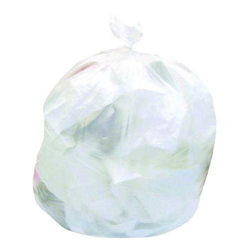 Image of Heritage Z6640LNR01 High-Density Waste Can Liners, 33 gal, 9 mic, 33" x 40", Natural, Roll, 25 Bags/Roll, 20 Rolls/Carton