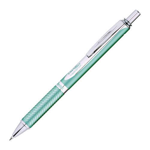 Image of Pentel® BL407LSBPA EnerGel Alloy RT Gel Pen, Retractable, Medium 0.7 mm, Black Ink, Blue/Aluminum Barrel