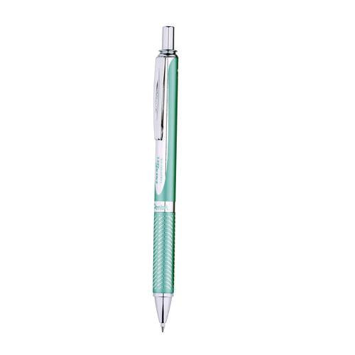 Image of Pentel® BL407LSBPA EnerGel Alloy RT Gel Pen, Retractable, Medium 0.7 mm, Black Ink, Blue/Aluminum Barrel