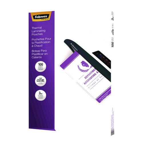 Image of Fellowes® 52455 Laminating Pouches, 3 mil, 9" x 14.5", Clear Gloss, 100/Pack