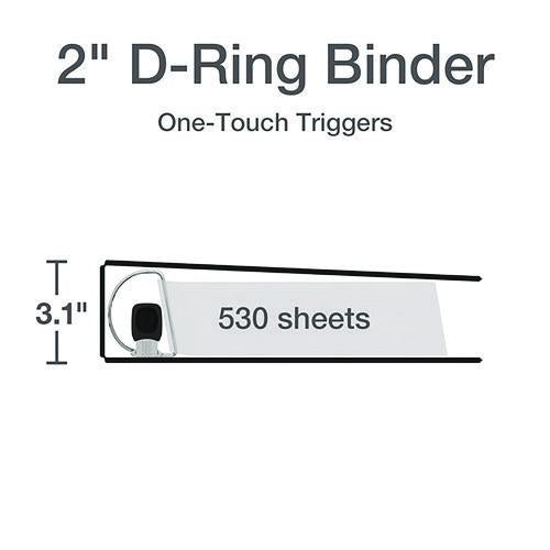Image of Cardinal® 10320 Premier Easy Open Clearvue Locking Slant-D Ring Binder, 3 Rings, 2" Capacity, 11 X 8.5, White