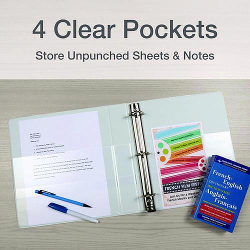 Image of Cardinal® 10320 Premier Easy Open Clearvue Locking Slant-D Ring Binder, 3 Rings, 2" Capacity, 11 X 8.5, White