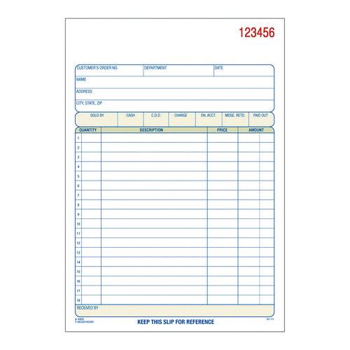Image of Adams® DC5805-10 Multipart Sales Order Pad, Two-Part Carbonless, 5.56 x 7.94, 50 Forms/Pad, 10 Pads/Box
