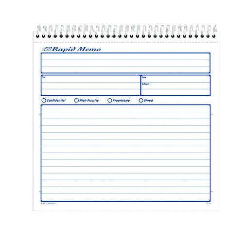 Image of Adams® SC1158 Rapid Memo Pad, Two-Part Carbonless, 8.5 x 7.75, 50 Forms Total