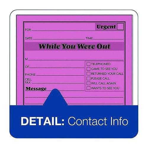 Image of Adams® 9711NEON While You Were Out Memo Pad, One-Part (No Copies), 4.25 x 5.5, 50 Forms/Pad, 6 Pads/Pack