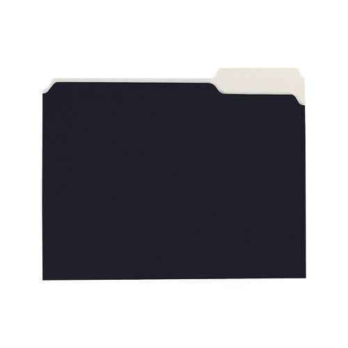 Image of Ampad® 16101EE Earthwise Pendaflex File Folders, 1/3-Cut Tabs: Assorted, Letter Size, Black/White, 50/Box