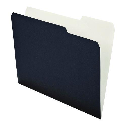 Image of Ampad® 16101EE Earthwise Pendaflex File Folders, 1/3-Cut Tabs: Assorted, Letter Size, Black/White, 50/Box