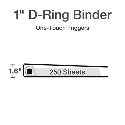 Image of CardinalÂ® Premier Easy Open Clearvue Locking Slant-D Ring Binder, 3 Rings, 1" Capacity, 11 X 8.5, White