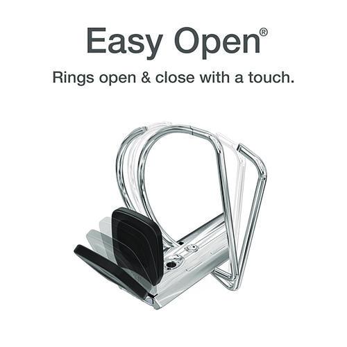 Image of CardinalÂ® Premier Easy Open Clearvue Locking Slant-D Ring Binder, 3 Rings, 1" Capacity, 11 X 8.5, White