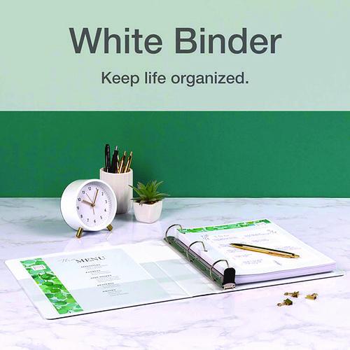 Image of CardinalÂ® Premier Easy Open Clearvue Locking Slant-D Ring Binder, 3 Rings, 1" Capacity, 11 X 8.5, White